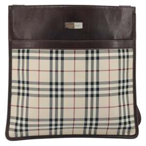 Burberry Nova Check Canvas Shoulder Bag Beige